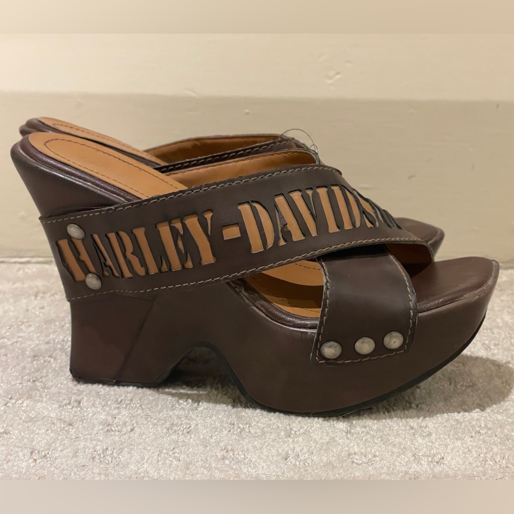 Harley Davidson wedge heels